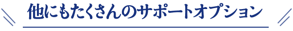 他にもたくさんのサポートオプション